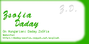 zsofia daday business card